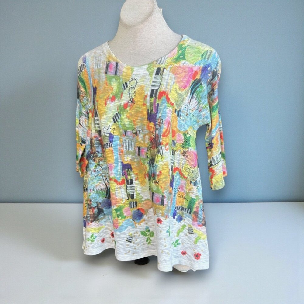 Inoah Tunic Top Graffiti Wearable Art Unicorn Children Size Small